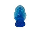 5.25" Crystal Blue Bodhisattva Samantabhadra on Elephant Figure GB902S