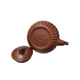 Vintage Brown Pumpkin Puppy Zisha Clay Teapot Art Display JK292S