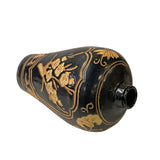 Chinese Ware Black Brown Glaze Ceramic Flower Vase Display Art ws3027S