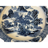 Chinese Blue & White Porcelain Scenery Theme Display Charger Plate ws3096S