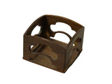 Natural Light Wood Polished Square Openwork Display Stand Holder GB734S