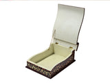 Distressed Leopard Print Pattern Green Plant Wood Lid Box GB755S