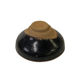 Chinese Jianye Clay Matte Bronze Black Glaze Decor Bowl Display Art ws3319S