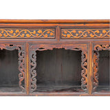 Chinese Vintage Relief Carving Long Shrine Altar Table Cabinet cs7670S