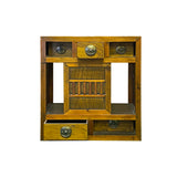 Natural Wood Zen Japanese 2 Sides Access Tansu Chest Cabinet cs7672S