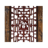 Chinese Vintage People Geometric Pattern Tall Wood Floor Panel Screen cs7673S