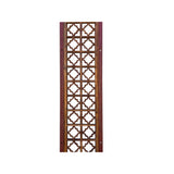 Chinese Vintage Geometric Star Pattern Tall Wood Floor Panel Screen cs7682S