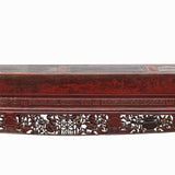 Chinese Vintage Brick Red Golden Carving Long Altar Console Table cs7756S