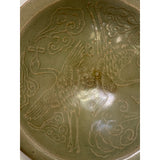 Chinese Ding Ware Celadon Glaze Pattern Ceramic Bowl Cup Display ws3247S