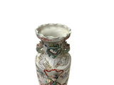 Hand Crafter Vintage Chinese White People Scenery Round Porcelain Vase JK195S