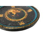 Chinese Round Shape Dragons Motif Collectible Ink Pad Display Art JK276S