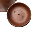 Vintage Brown Simple Cylindrical Plain Zisha Clay Teapot Art Display JK293S