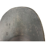 Chinese Characters Engraved Oval Shape Box Ink Stone Inkwell Pad JK337S