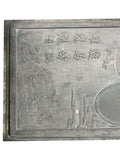 Chinese Characters Engraved Rectangular Shape Box Ink Stone Inkwell Pad JK338S