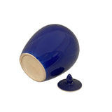 Simple Modern Handmade Plain Navy Blue Oval Porcelain Vase Jar ws3275