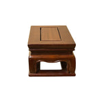 7.5" Light Brown Rectangular Curve Legs Wood Display Stand Riser st1107S