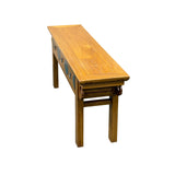 Oriental Copper Brown Ru Yi Apron 3 Drawers Low Bench Table ws5068S