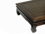 19.5" Oriental Brown Wood Rectangular Table Top Stand Riser ws3512S