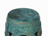Vintage Chinese Turquoise Clay Round Double Coins Garden Stool Table ws3530S