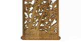 Rectangular Oriental Bamboo Bird Motif Wood Wall Panel Plaque ws3613S