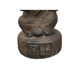 Oriental Gray Stone Little Lohon Monk Covering Ears Statue ws3627S
