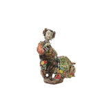 Chinese Porcelain Qing Style Dressing Reclining Flower Lady Figure ws3766S