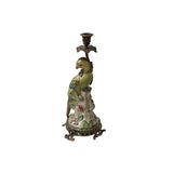 Vintage Handmade Ceramic Parrot Figure Candelabras Candle Holder ws3874S