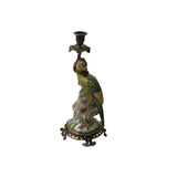 Vintage Handmade Ceramic Parrot Figure Candelabras Candle Holder ws3885S