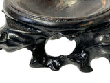 2.25" Dark Brown Wood Carving Hollow Circular Table Top Stand Riser ws3994S