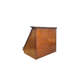 Vintage Distressed Brown Wood Stationary Sloping Door Box Chest ws4071S