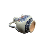 Chinese Blue White Wine Jar Shape Floral Graphic Porcelain Art ws4500S