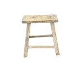 Rustic Raw Rough Wood Grain Rectangle Slim Stool Bench Side Table ws4613S 10