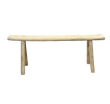 Raw Rough Wood Grain Rectangle Long Slim Stool Bench Side Table ws4630S 13
