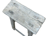 Rustic Raw Rough Wood Grain Rectangle Slim Stool Bench Side Table ws4636S AA