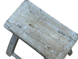 Rustic Raw Rough Wood Grain Rectangle Slim Stool Bench Side Table ws4638S CC