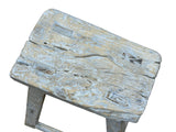 Rustic Raw Rough Wood Grain Rectangle Slim Stool Bench Side Table ws4639S DD