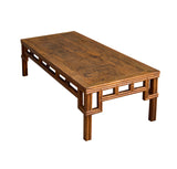 Vintage Chinese Simple Ming Style Coins Apron Rectangular Coffee Table ws4655S