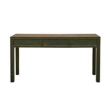 Vintage Rustic Fabric Grass Green Lacquer 3 Drawers Console Table ws4675S