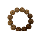 Natural Sandalwood Pattern Carving Beads Hand Rosary Praying Bracelet ws4684S