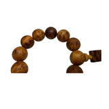 Natural Cypress Wood Beads Hand Rosary Praying Bracelet ws4685S
