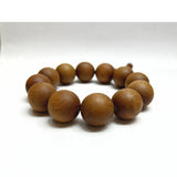 Chinese Natural Sandalwood Beads Hand Rosary Praying Bracelet ws4688S
