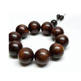 Chinese Dark Brown Rosewood Beads Hand Rosary Praying Bracelet ws4696S