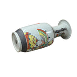 Orient Crackle Gray Warrior Graphic Artistic Pottery Ceramic Vase ws4707S