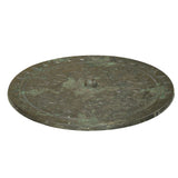 Green Gray Metal Crafted Round Fengshui Harmony Plaque Display Art ws4730S