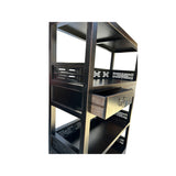 Oriental Black Fretwork Accent Bookcase Display Cabinet Etagere ws4737S
