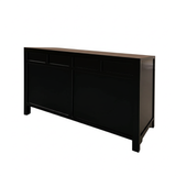 Oriental Black 4 Drawers Moon Face Sideboard Buffet Table Cabinet ws4746S