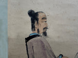 Oriental 3 Scholars Ink Brush Color Scroll Painting Wall Art ws4782S