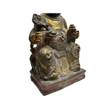 Vintage Chinese Wooden Carved Home Guardian Fortune Deity Figure ws4860S