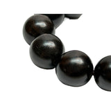 Chinese Dark Brown Resin Beads Hand Rosary Praying Bracelet ws4879S