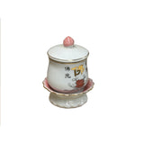 White Base Oriental Lotus Base " Buddha" Shrine Offering Porcelain Cup ws4909S
